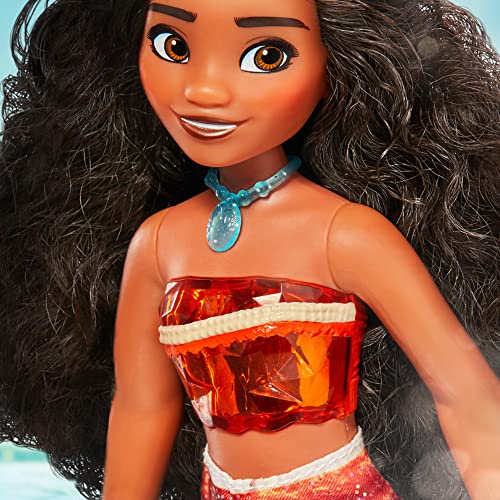 Disney Princess Royal Shimmer Moana Doll, Fashion Doll with Skirt and Accessories, Toy for Kids Ages 3 and Up from Hasbro