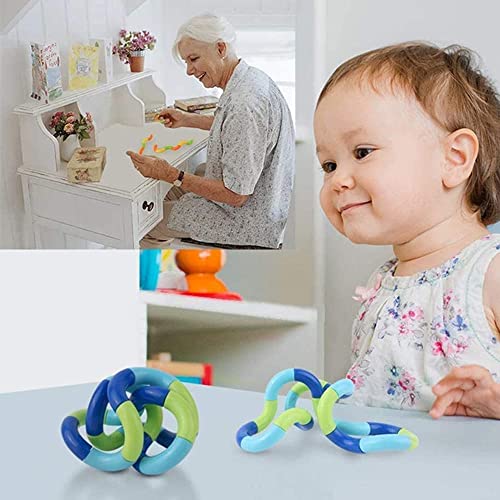 20 PCS Multicolored Quiet Fidgets Toys for Unique Fidget Experience, Anti Anxiety Sensory Toys Combine into New Shapes, Brain Imagination Tools, Relax Therapy Educational Toy for Kids Boys Adults from Xesakesi