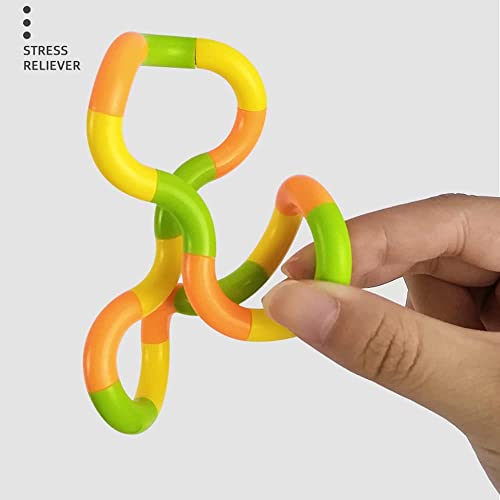 20 PCS Multicolored Quiet Fidgets Toys for Unique Fidget Experience, Anti Anxiety Sensory Toys Combine into New Shapes, Brain Imagination Tools, Relax Therapy Educational Toy for Kids Boys Adults from Xesakesi