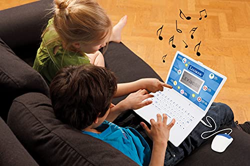 Lexibook - Educational and Bilingual Laptop Spanish/English - Toy for Children with 124 Activities to Learn Mathematics, Dactylography, Logic, Clock Reading, Play Games and Music - JC598i2 by Lexibook