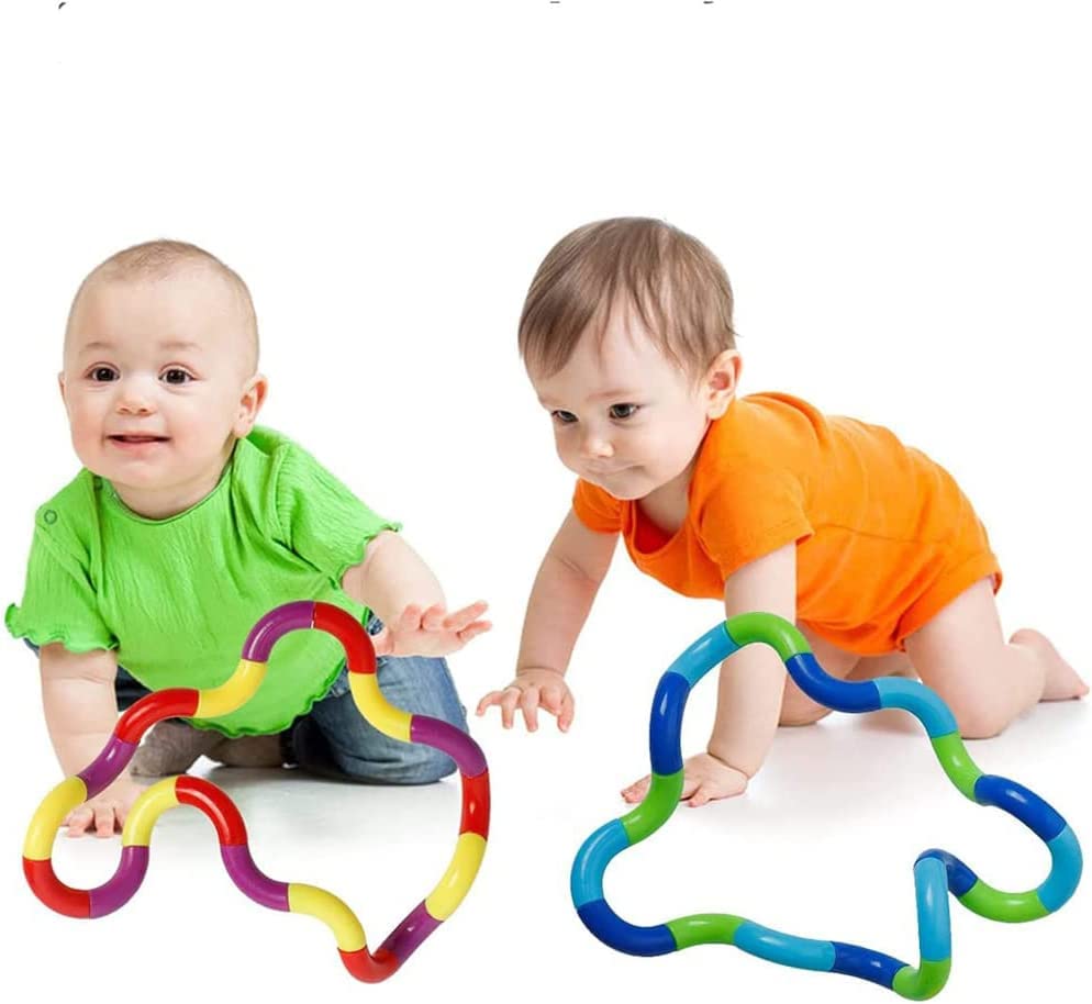 20 PCS Multicolored Quiet Fidgets Toys for Unique Fidget Experience, Anti Anxiety Sensory Toys Combine into New Shapes, Brain Imagination Tools, Relax Therapy Educational Toy for Kids Boys Adults from Xesakesi