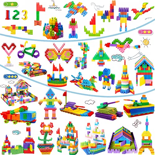 Salanheo Kids 140pcs Set Building Blocks Construction Toy - Learning STEM Toys Educational Kit Child - 10 Colors Building Toys for Kids Ages 3+ from Salanheo