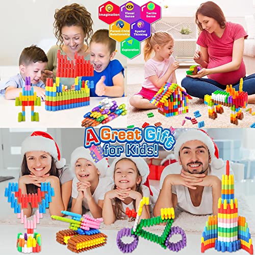 Salanheo Kids 140pcs Set Building Blocks Construction Toy - Learning STEM Toys Educational Kit Child - 10 Colors Building Toys for Kids Ages 3+ from Salanheo