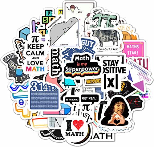 BulbaCraft 100Pcs Small Math Stickers for Students - Funny Math Gifts for Women and Men, Math Related Stickers, Funny Math Nerd Gifts, Funny Gifts for Math Lovers, Math Jokes for Mathy Folks, Math Decals from VictorySell