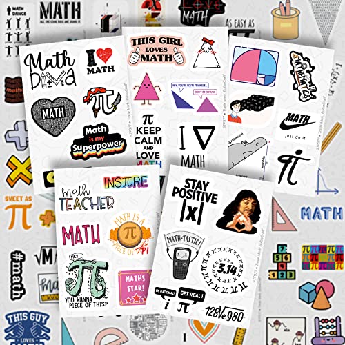 BulbaCraft 100Pcs Small Math Stickers for Students - Funny Math Gifts for Women and Men, Math Related Stickers, Funny Math Nerd Gifts, Funny Gifts for Math Lovers, Math Jokes for Mathy Folks, Math Decals from VictorySell