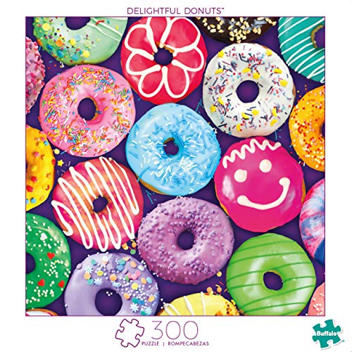 Buffalo Games - Delightful Donuts - 300 Large Piece Jigsaw Puzzle Multicolor, 18"L X 18"W by Buffalo Games