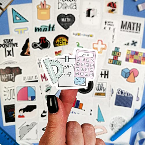 BulbaCraft 100Pcs Small Math Stickers for Students - Funny Math Gifts for Women and Men, Math Related Stickers, Funny Math Nerd Gifts, Funny Gifts for Math Lovers, Math Jokes for Mathy Folks, Math Decals from VictorySell