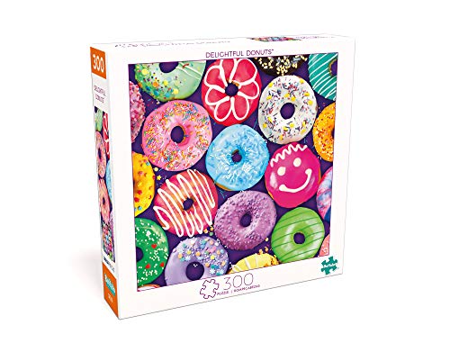 Buffalo Games - Delightful Donuts - 300 Large Piece Jigsaw Puzzle Multicolor, 18"L X 18"W by Buffalo Games