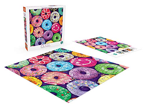 Buffalo Games - Delightful Donuts - 300 Large Piece Jigsaw Puzzle Multicolor, 18"L X 18"W by Buffalo Games