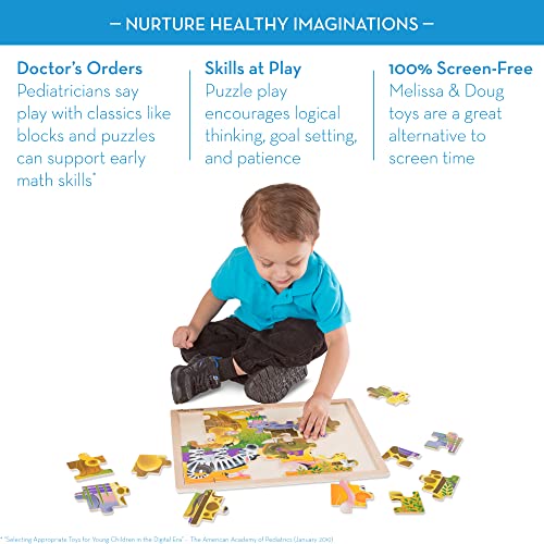 Melissa & Doug 3-Puzzle Jigsaw Set - Dinosaurs, Ocean, and Safari by Melissa & Doug