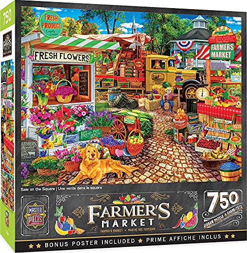 MasterPieces 750 Piece Jigsaw Puzzle for Adult, Family, Or Kids - Sale On The Square 18"X24" - Family Owned American Puzzle Company from Masterpieces