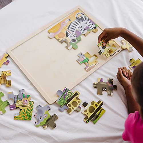 Melissa & Doug 3-Puzzle Jigsaw Set - Dinosaurs, Ocean, and Safari by Melissa & Doug