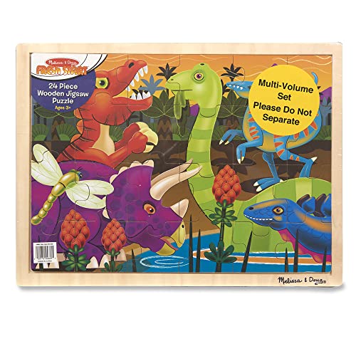 Melissa & Doug 3-Puzzle Jigsaw Set - Dinosaurs, Ocean, and Safari by Melissa & Doug