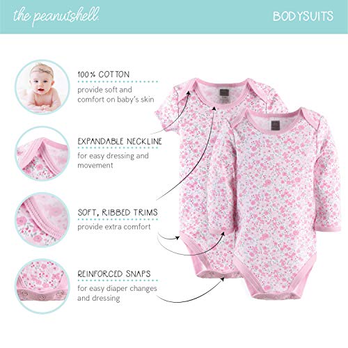 The Peanutshell Newborn Layette Gift Set for Baby Girls - 23 Piece Newborn Girl Clothes & Accessories Set - Fits Newborn to 3 Months - Floral from Farallon Brands
