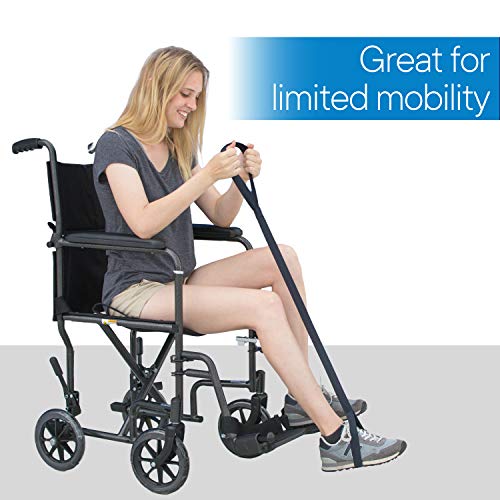 RMS 42 Inch Long Leg Lifter - Durable & Rigid Hand Strap & Foot Loop - Ideal Mobility Tool for Wheelchair, Hip & Knee Replacement Surgery (42 Inch Long) from Royal Medical Solutions