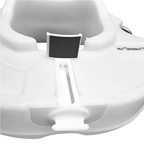 PCP 5-Inch Raised Toilet Seat, Elevated Lift with Fixed Security Arm Rests, Tightening Stability Lock, Portable Bath Safety Commode Support, Made in USA by Surgical Appliance Industries