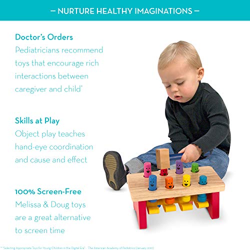 Melissa & Doug Deluxe Pounding Bench Wooden Toy With Mallet from Melissa & Doug