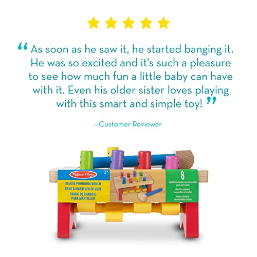 Melissa & Doug Deluxe Pounding Bench Wooden Toy With Mallet from Melissa & Doug