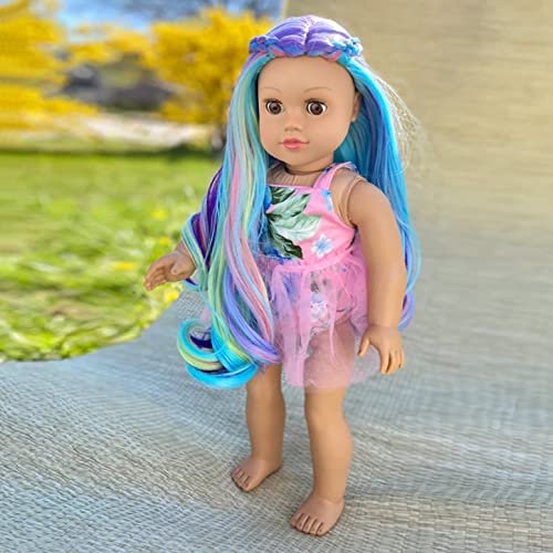 ZITA ELEMENT 24 Pcs American 18 Inch Girl Doll Clothes Dress and Accessories - Including 10 Complete Set of Clothing Outfits with Hair Bands, Hair Clips, Crown and Cap from ZITA ELEMENT