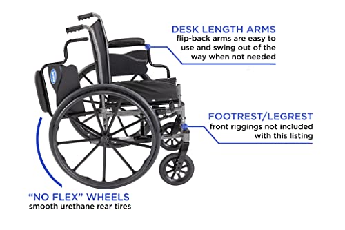 Invacare Tracer SX5 Wheelchair for Adults | Everyday Folding | 22 Inch Seat | Desk Arms from Invacare