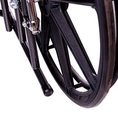 Wheelchair Reclining Back Heavy Duty Bariatric Desk Arm Padded Detachable with Cushioned Head Immobilizer and ELR (450lb) (22" seat) from Healthline Trading