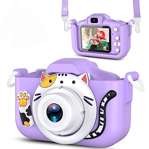 DITUPAN Kids Camera Toys for 3 4 5 6 7 8 9 10 11 12 Year Old Girlsï¼Upgrade Selfie Camera for Kids Christmas Birthday Festival Gift for Kids Digital Camera with 32GB SD Card by DITUPAN