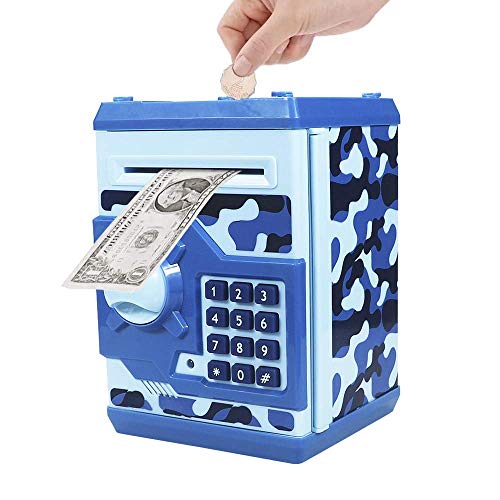 Totola Piggy Bank Electronic Mini ATM for Kids Baby Toy, Safe Coin Banks Money Saving Box Password Code Lock for Children,Boys Girls Best Gift(Camouflage ) from Totola