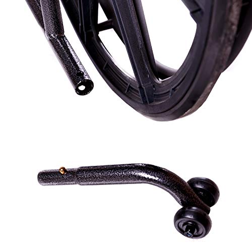 Wheelchair Reclining Back Heavy Duty Bariatric Desk Arm Padded Detachable with Cushioned Head Immobilizer and ELR (450lb) (22" seat) from Healthline Trading