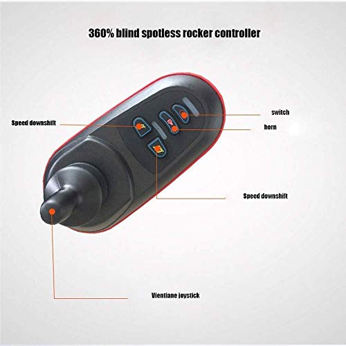 Electric Wheelchair for Adults, Wheelchairs Medical Equipment Multi-Functional Wheelchair, Light Folding Electric Wheelchair, Scooter, GPS, 360% Rotation by wyyggnb