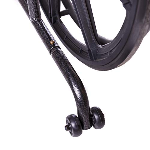 Wheelchair Reclining Back Heavy Duty Bariatric Desk Arm Padded Detachable with Cushioned Head Immobilizer and ELR (450lb) (22" seat) from Healthline Trading