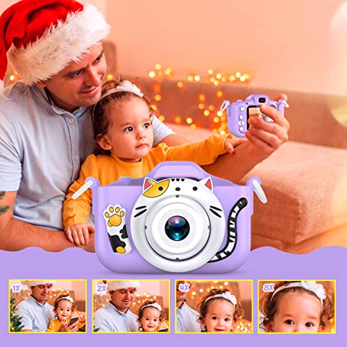 DITUPAN Kids Camera Toys for 3 4 5 6 7 8 9 10 11 12 Year Old Girlsï¼Upgrade Selfie Camera for Kids Christmas Birthday Festival Gift for Kids Digital Camera with 32GB SD Card by DITUPAN