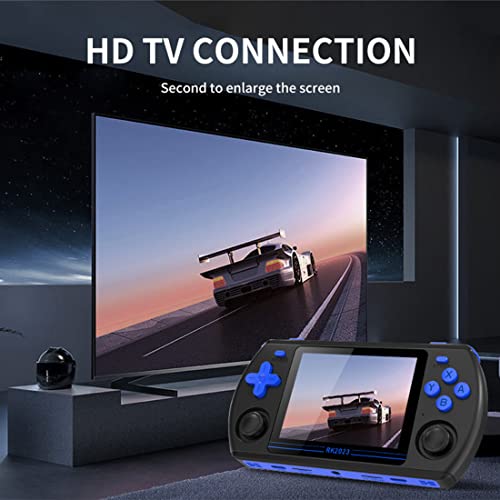 Powkiddy RK2023 Handheld Retro Gaming Console with 20000 Games, 16G+128G 3.5 Inch Portable Arcade Video Game Console for Kids Adults, Support 3 Person Game Battle, HDMI Output by DECI