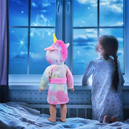 Ecore Fun American 18 inch Girl Doll Clothes and Doll Sleeping Bag Set -Unicorn-Nightgown with Matching Sleepover Masks & Pillow -Dolls Accessories for Kids-Best Gifts from Ecore Fun