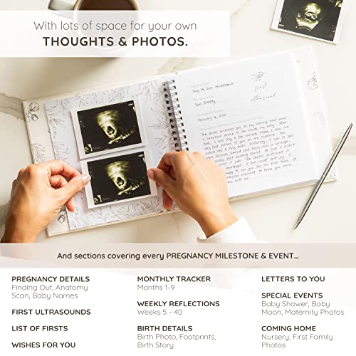 Keepsake Pregnancy Journal to Cherish Forever - A Pregnancy Book to Capture Every Milestone of Mom & Babyâs 9-Month Journey - Pregnancy Baby Journal for Expecting First Time Moms & Experienced Moms by ZIRI & ZANE