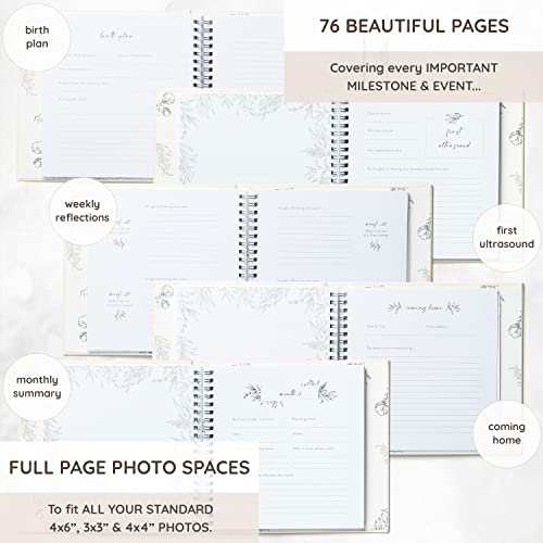 Keepsake Pregnancy Journal to Cherish Forever - A Pregnancy Book to Capture Every Milestone of Mom & Babyâs 9-Month Journey - Pregnancy Baby Journal for Expecting First Time Moms & Experienced Moms by ZIRI & ZANE