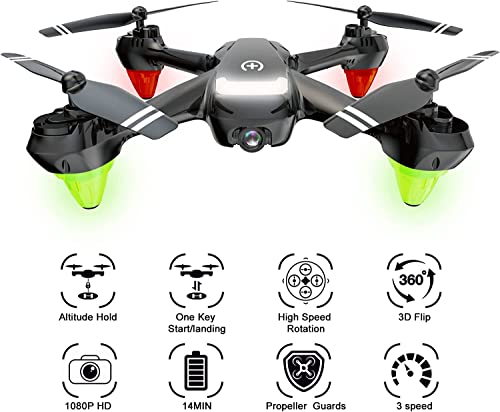 UNTEI EC100 Drones with Camera 2K for Kids Adults,HD FPV Live Video Camera Drones RC Quadcopters for Beginners, Gravity Control, Altitude Hold, Headless Mode,Speed Adjustment, 3D Flips, Funny Toys Gifts for Boys Girls by UNTEI