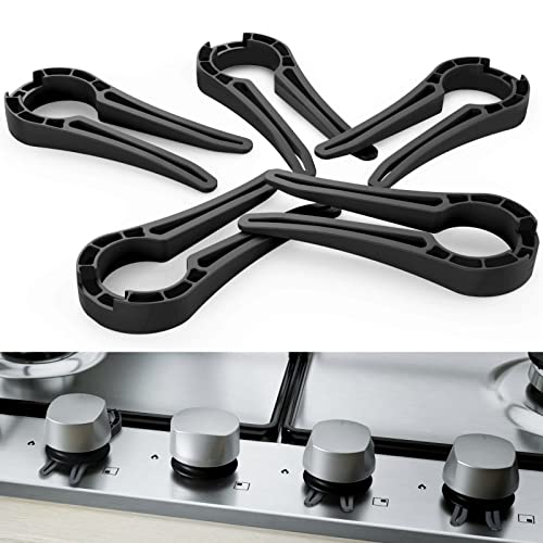 Stove Knob Locks (5 Pack), Stove Stoppaz Child Safety Guards, Durable Design - Baby and Pets Proof (Dark Black) by Stove Stoppaz