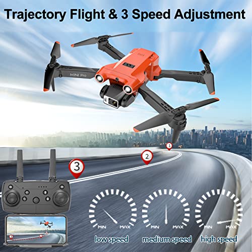 MOCVOO Drone with Dual Camera for Adults Kids, 1080P HD FPV Camera Drones with Carrying Case, Foldable RC Quadcopter Toy Gift for Boys Girls, 2 Batteries,120Â° RC Adjustable Lens,Gravity Control,3 Speeds from ZHENG FEI TOYS FACTORY