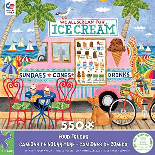 Ceaco - Food Trucks - Ice Cream Truck - 550 Piece Jigsaw Puzzle from Ceaco