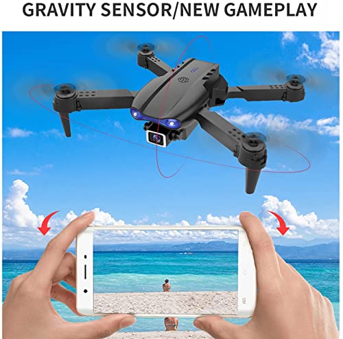 Drone with 1080P Dual HD Camera - 2023 Upgradded RC Quadcopter for Adults and Kids, WiFi FPV RC Drone for Beginners Live Video HD Wide Angle RC Aircraft, Trajectory Flight, Auto Hover, Carrying Case by GANPOS