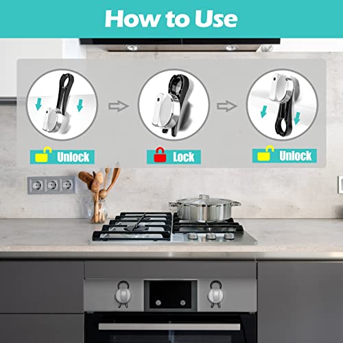 Stove Knob Locks (5 Pack), Stove Stoppaz Child Safety Guards, Durable Design - Baby and Pets Proof (Dark Black) by Stove Stoppaz