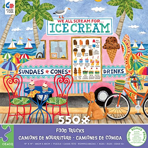 Ceaco - Food Trucks - Ice Cream Truck - 550 Piece Jigsaw Puzzle from Ceaco