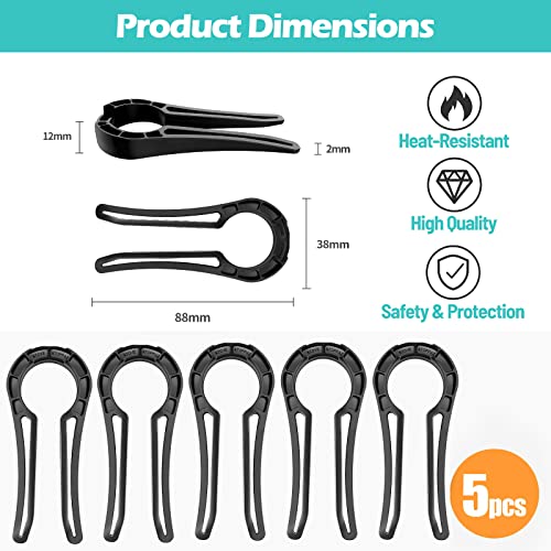 Stove Knob Locks (5 Pack), Stove Stoppaz Child Safety Guards, Durable Design - Baby and Pets Proof (Dark Black) by Stove Stoppaz