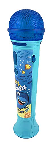 Baby Shark Singalong Microphone for Kids, Toy Microphone with Built-in Music and Flashing Lights, Baby Shark Toy for Kids Aged 3 and Up by Kid Designs