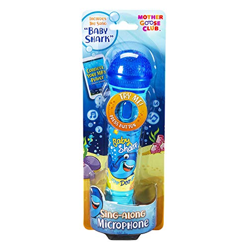 Baby Shark Singalong Microphone for Kids, Toy Microphone with Built-in Music and Flashing Lights, Baby Shark Toy for Kids Aged 3 and Up by Kid Designs