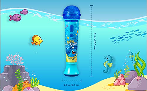 Baby Shark Singalong Microphone for Kids, Toy Microphone with Built-in Music and Flashing Lights, Baby Shark Toy for Kids Aged 3 and Up by Kid Designs
