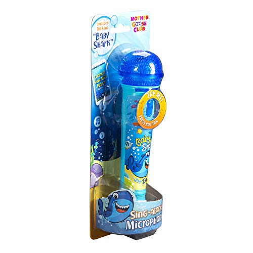 Baby Shark Singalong Microphone for Kids, Toy Microphone with Built-in Music and Flashing Lights, Baby Shark Toy for Kids Aged 3 and Up by Kid Designs
