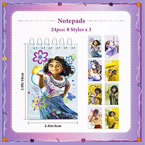 Encanto Notepad 24pcs Encanto Birthday Party Supplies Favors Goodie Bag Stuffers Children Girls Kids Toddlers Gifts in 8 styles Classroom Rewards from 