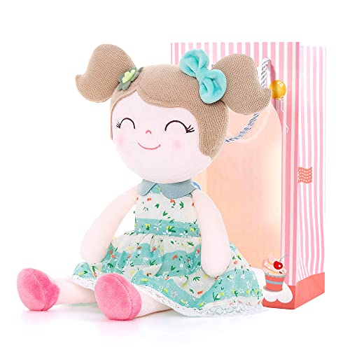 Gloveleya Baby Girl Gifts Soft First Baby Doll Plush Dolls Green 16 Inches with Gift Box by Gloveleya