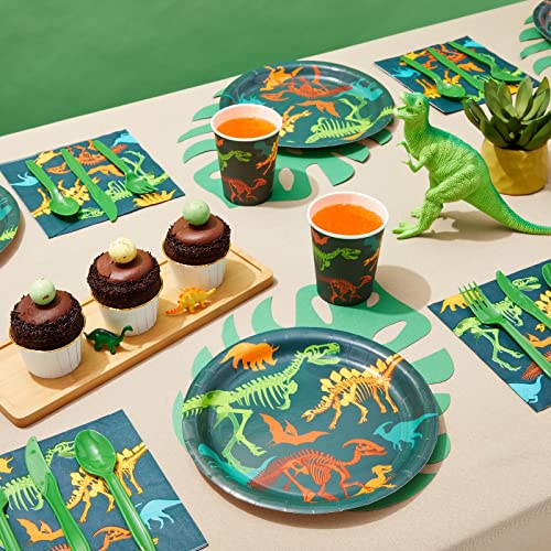 Dinosaur Party Bundle, Includes Plates, Napkins, Cups, and Cutlery (24 Guests,144 Pieces) from Juvale